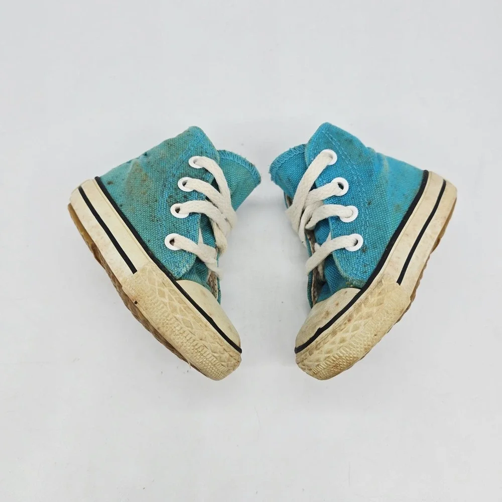 Vintage 70s 80s Converse Chuck Taylor Size 3 All Star Blue Kids Made In Korea